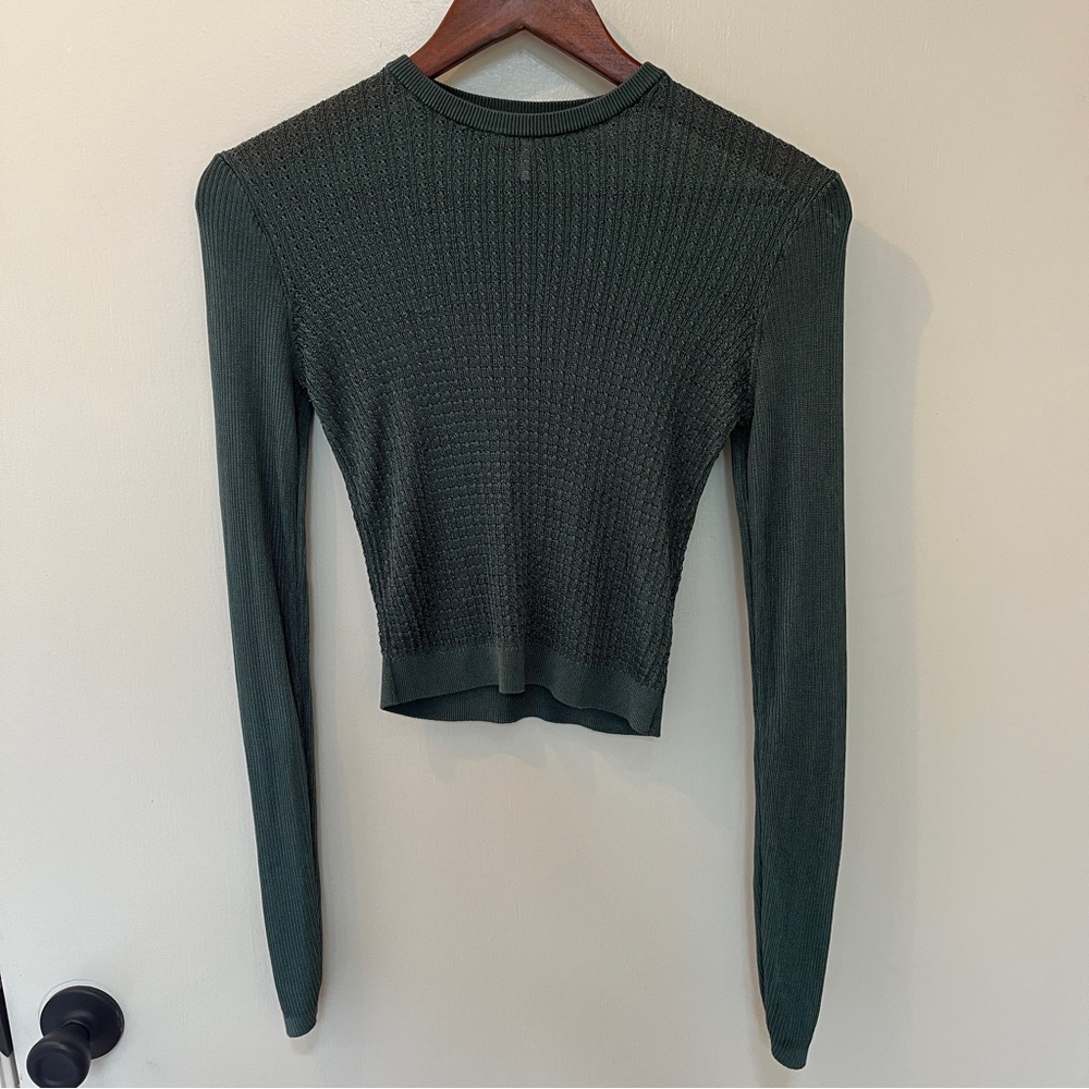 Free People Green Knit Sweater, NWOT